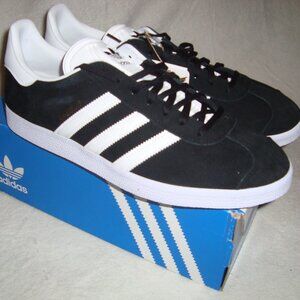 NEW Adidas Originals Gazelle Men’s Shoes Sz 11.5 Black Athletic Sneakers NIB